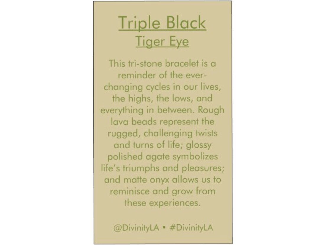 Triple Black Tiger Eye - DIVINITYLA